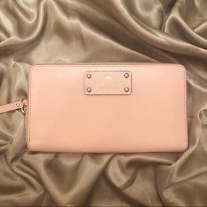 Leather Light Pink & Gold Kate Spade Wallet